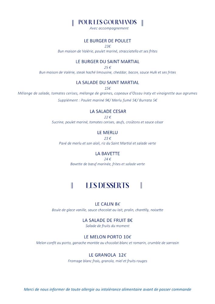 Le Saint Martial Cap Ferret - Menu Image 3